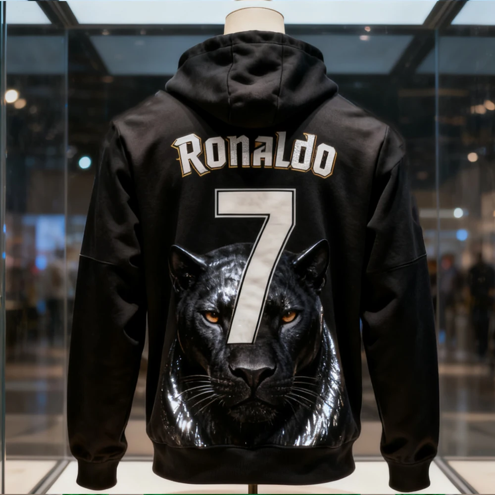 

Толстовка с 3D принтом Panther Ronaldo 7, модная толстовка, издание для фанатов, удобная повседневная уличная одежда, спортивная одежда для фанатов