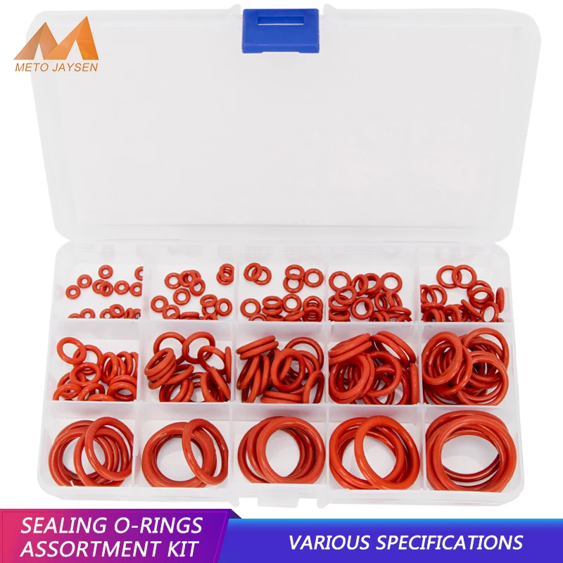 

150-200-225PCS PCP Paintball VMQ Sealing Silicone O-rings OD 6mm-30mm CS 1.5mm 1.9mm 2.4mm 3.1mm Red Gasket Replacements