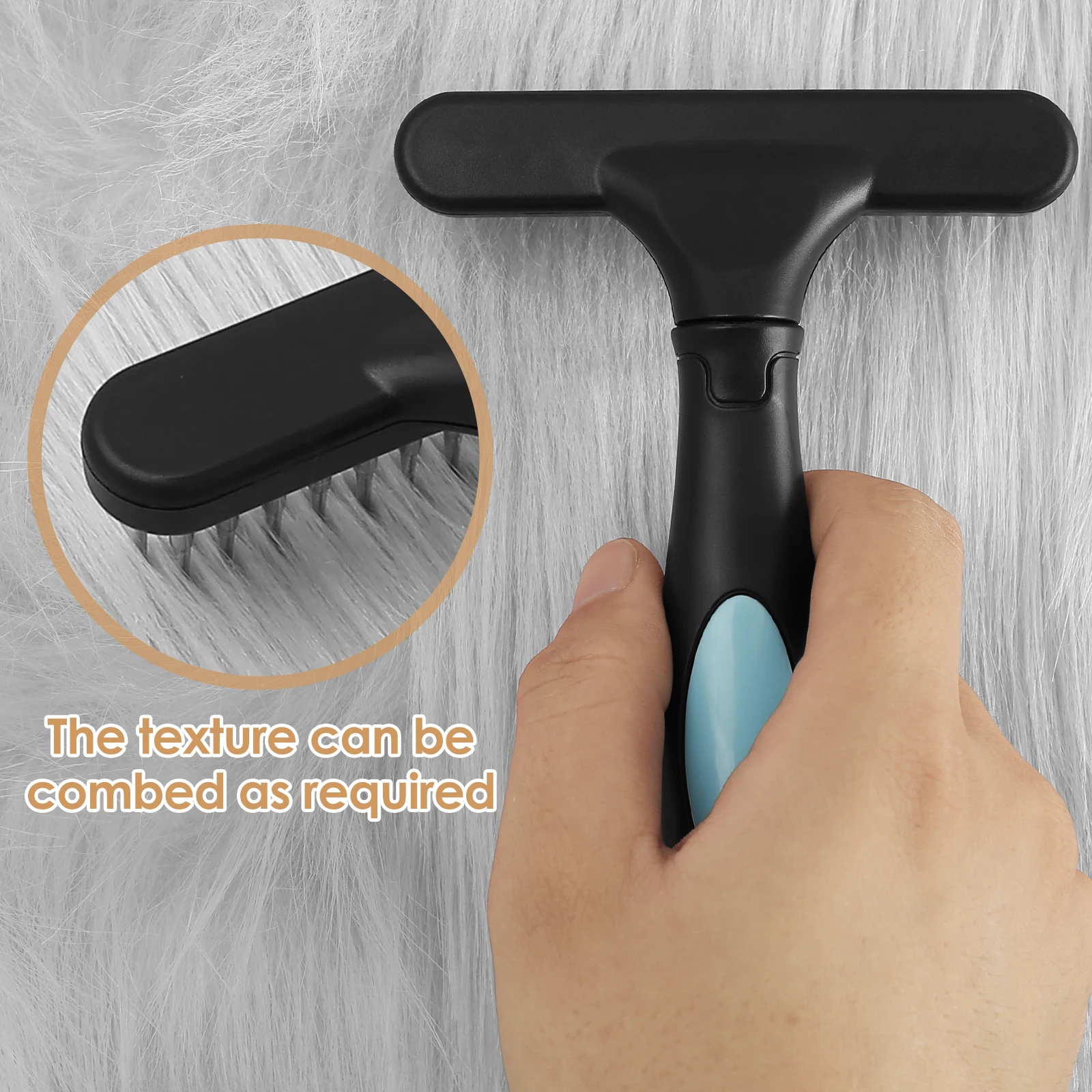 Carpet Restoration Carpet Rake Hair Cleaner Suitable for Rake Comb for Dogs Cats Slicone Handle Deshedding Brush furniture Tools