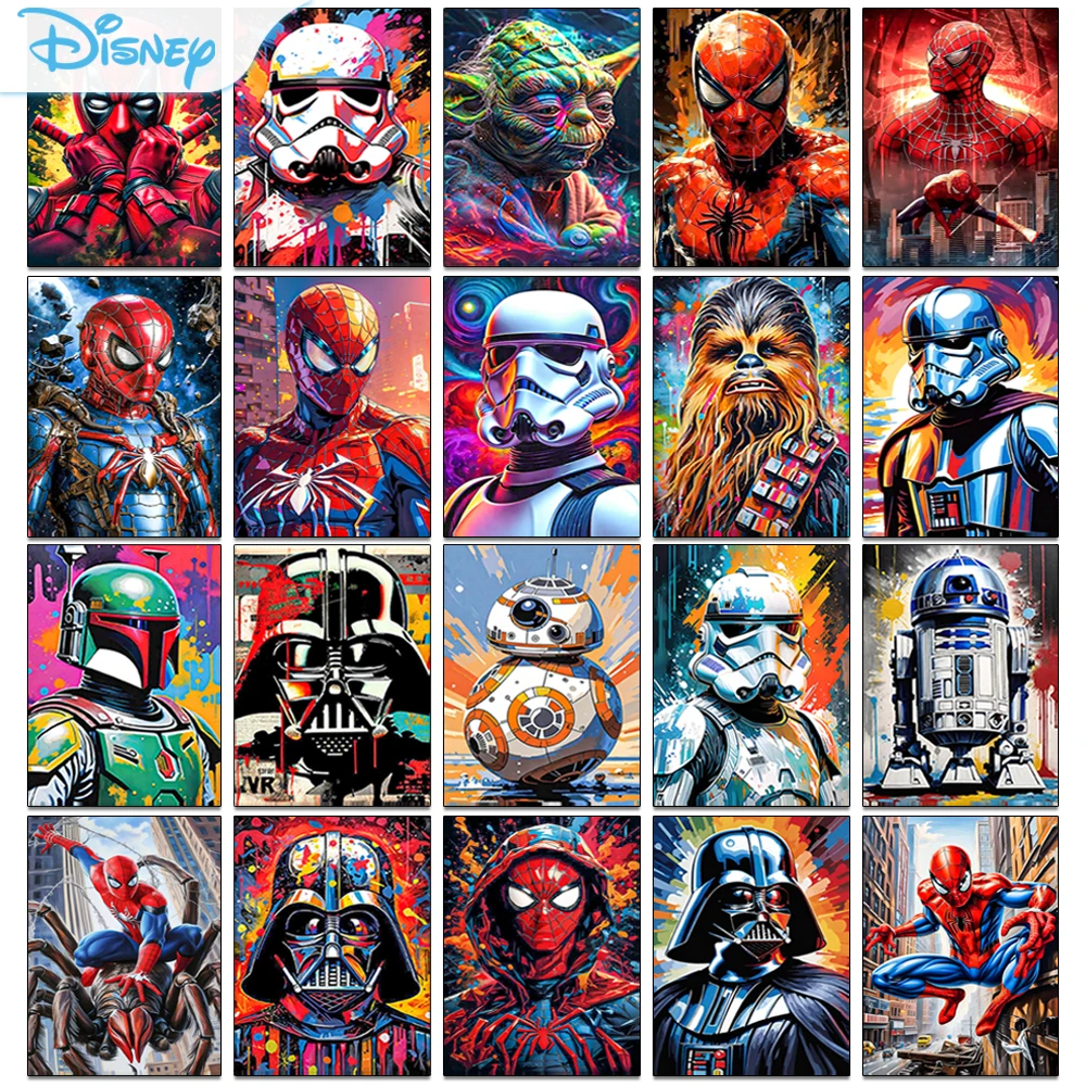 Disney 5D DIY Diamond Painting Star Wars Full Square/Round Diamond Mosaic Cartoon Rhinestone Inlay Home Decor Perfect Gift