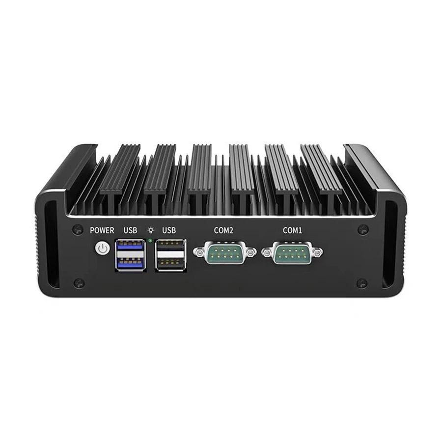 Intel Celeron J6412 Quad Core Home Office Mini Soft Router 4*2.5G LAN 2xCOM Controllo industriale IoT TPM2.0 Compatibile Linux 4G