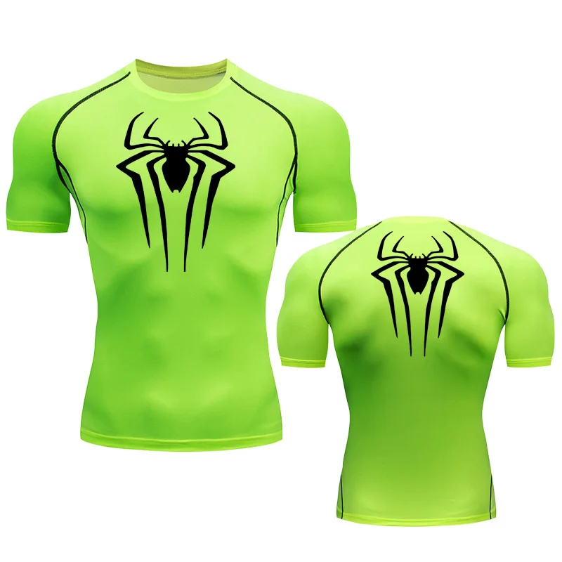 Fitness siłownia T-Shirt męski szybkoschnący koszulka do biegania koszulka kompresyjna męski trening Rashguard letnia koszulka z krótkim rękawem