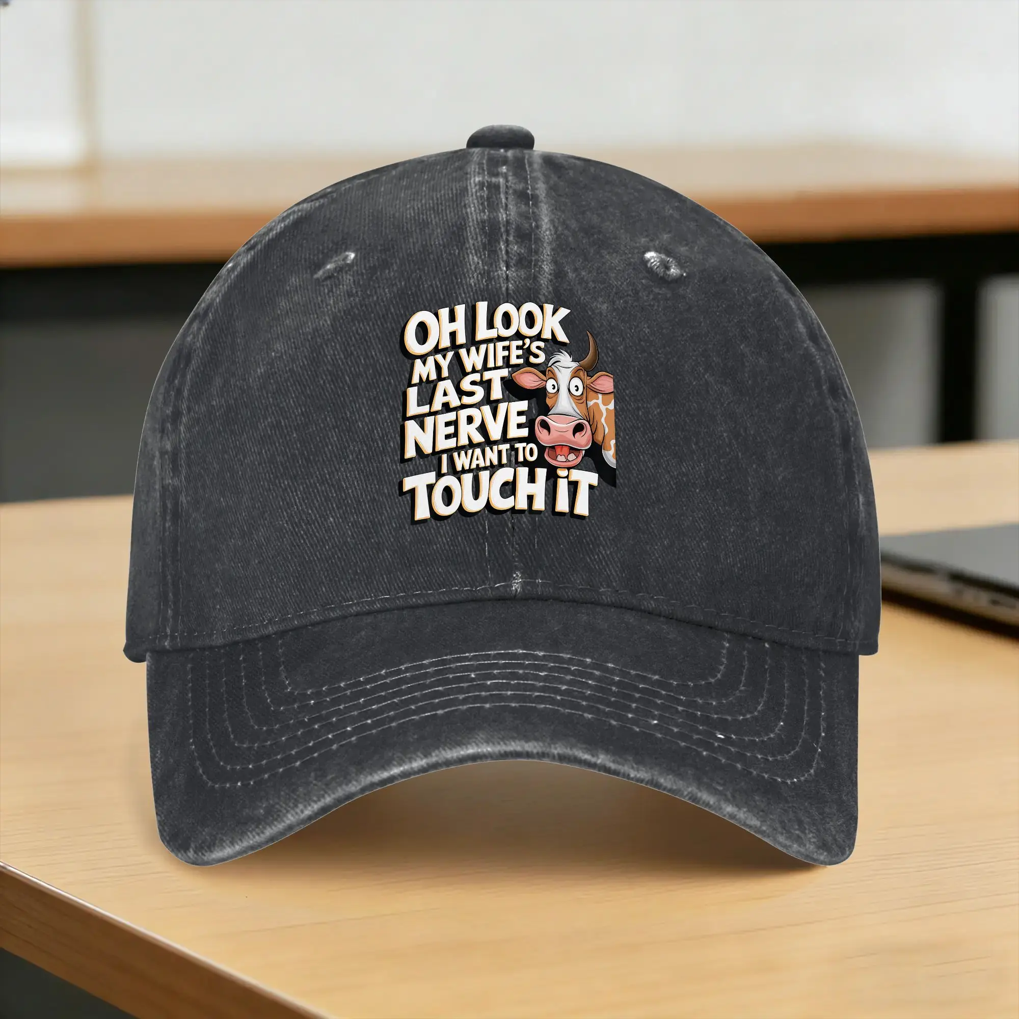 Oh Look My Wife’s Last Nerve I Want To Touch It Casual Baseball Cap For Men Adult Summer  Tennis Skate Trucker Hat Snapback Cap