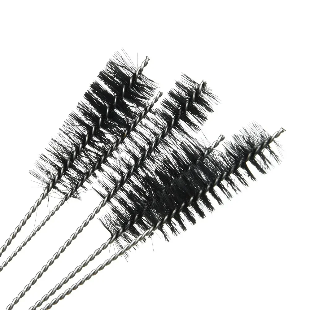 5pcs Round Pipe Steel Wire Brushes Cleaning Wire Brush For Pipe Glass Cleaning Tube Cylinder Bores Cleaning Tools Brush Set