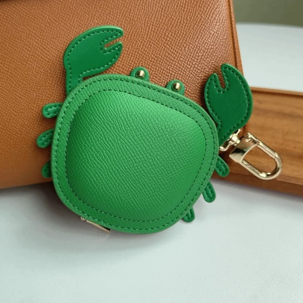 محفظة صغيرة الكرتون كراب محفظة نسائية للعملات المعدنية المفاتيح سستة لطيف كراب بولي Leather قلادة جلدية محفظة صغيرة على ظهره شماعات سماعة حقيبة الإناث