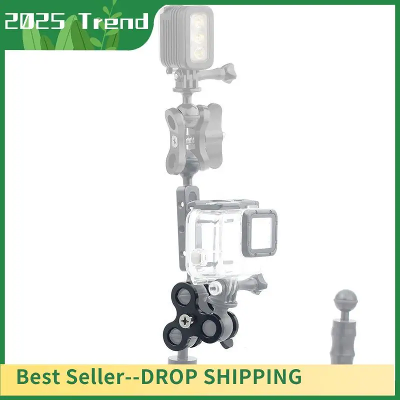 Лучшие предложения Шаровой шарнир из алюминиевого сплава, 3-секционный зажим для шарового шарнира, держатель лампы заполняющего света для дайвинга, подводной фотографии