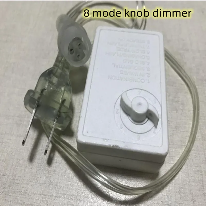 LED Dimmer 8 Modes EK-04 Knob Controller Bright Curtain Icicle Lamp String Lights Waterproof Constant Brightness