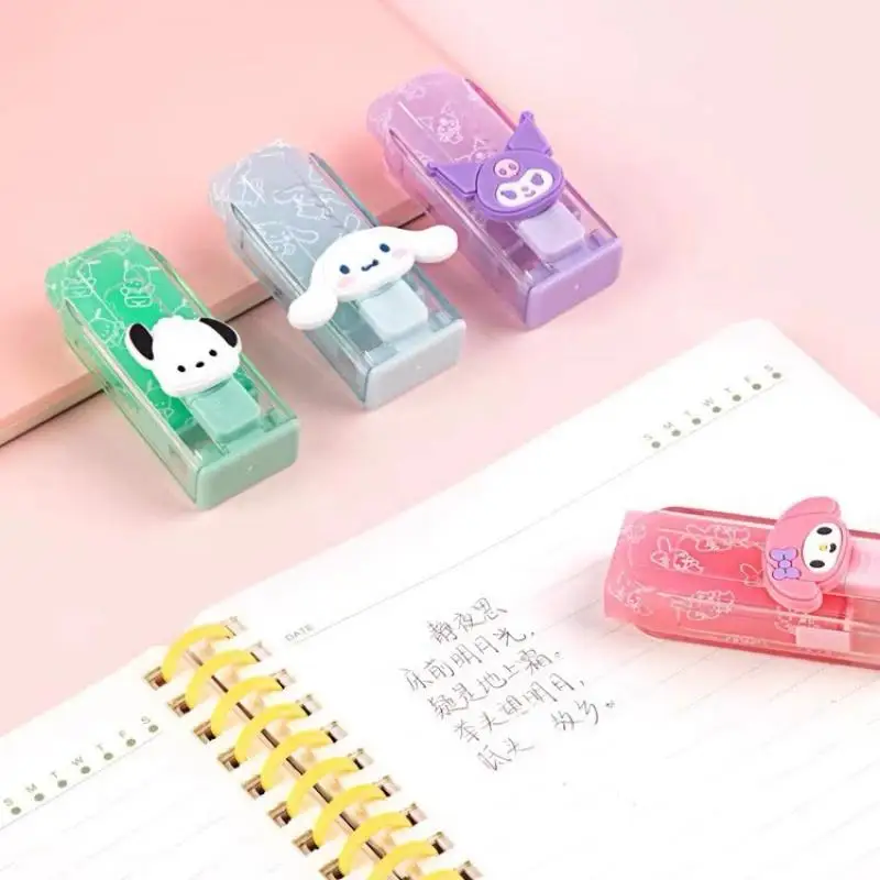 Kawaii Anime Sanrios Eraser Push-Pull Kuromi Mymelody Cinnamoroll Primary School Dedicated Cute Cartoon 3D Shape Clean Portables