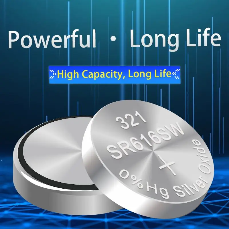 Original SR616SW 321 1.55V Silver Oxide Button Cell Watch Battery Replacement for Quartz Watch Wristwatch