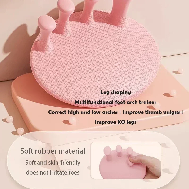 Arco pé trainer fitness perna dedos função plantar exercitador polegar valgus corrector dedo do pé talas nádegas arco trainer 1 par