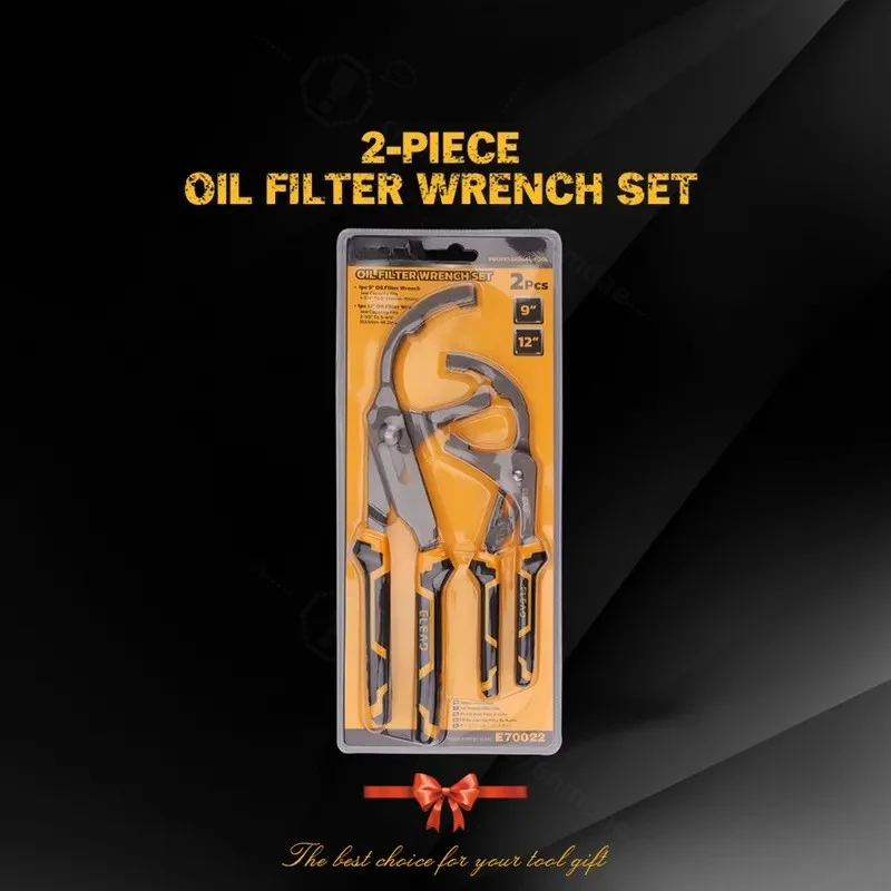 2 Piece Oil Filter Removal Pliers Set Non Slip Plastic Handle Wrench Auto Repair Tool