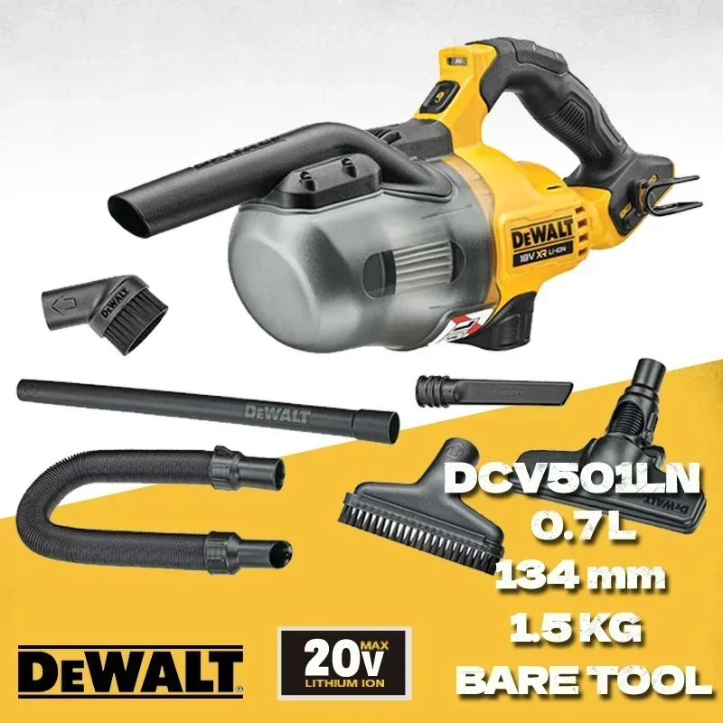 DEWALT DCV501LN Vacuum Cleaner Tool Only 20V Handheld Vacuum Cordless Portable Rechargeable Vacuum Cleaner For Wood Working