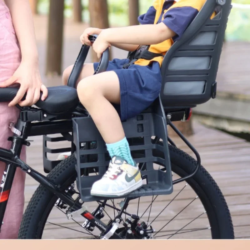 Bicycle child seat, electric bike baby rear seat, children aged 1-6 years old, rear safety seat