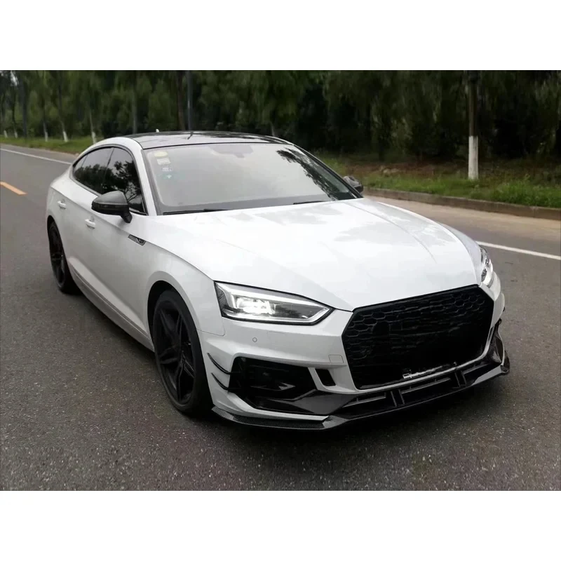 

New A5 2017-2020 RS5 Assembly Bodykit Car Bumper Front Lip Bolt-On Universal Fitment