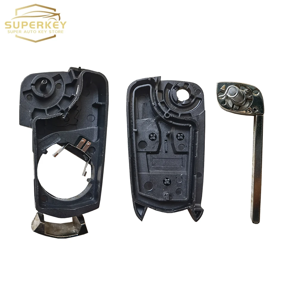 SUPERKEY oryginalny LOG0 Slot odwróć obudowa pilota z kluczykiem samochodowym Case dla 2004 2005 2006 2008 2013 Opel Vauxhall Astra H Zafira B Corsa