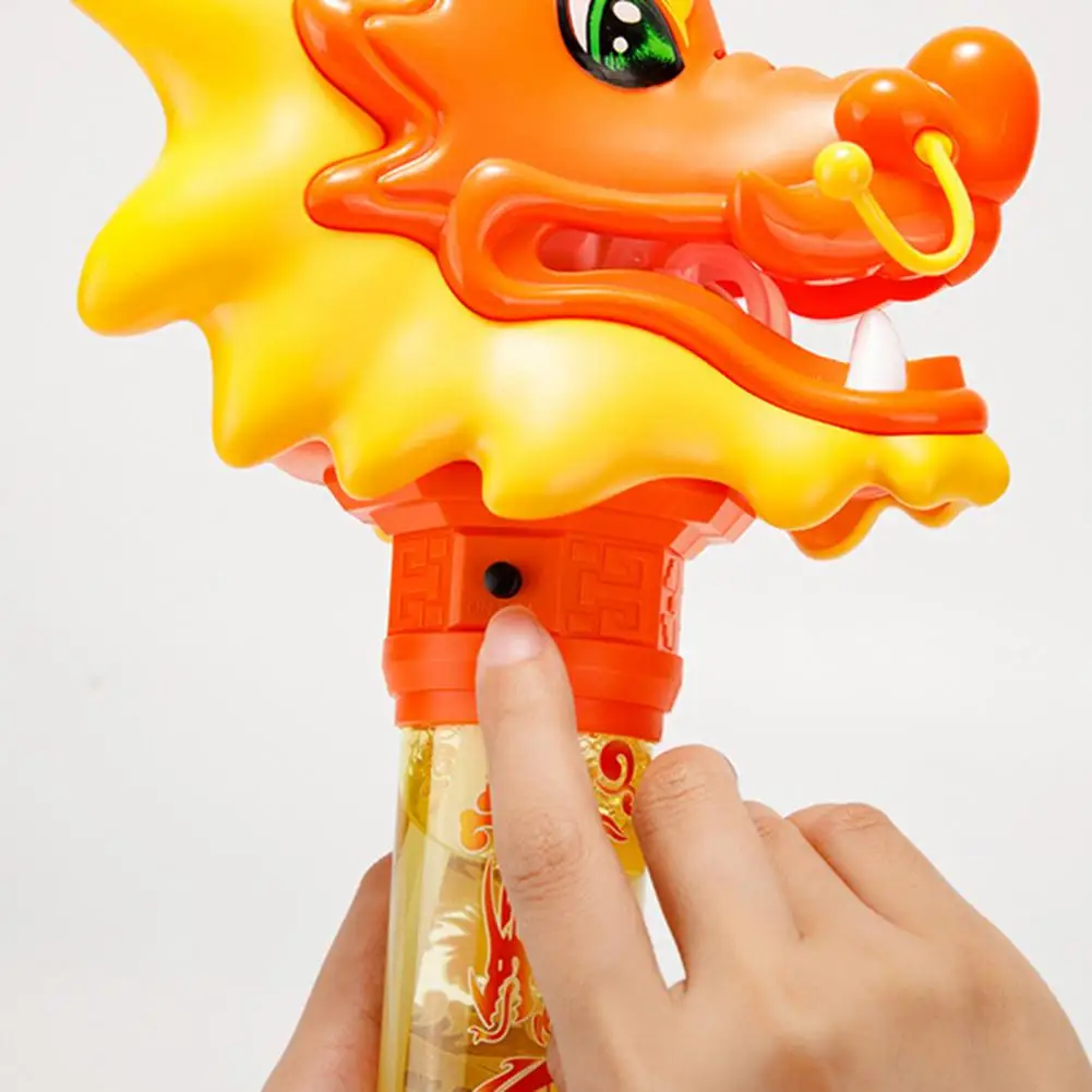 Bubble Machine Toy 180ml Bubble Stick Toy Dragon Dance Bubble Stick Rechargeable Electric Bubble Wand Maker for Kids for New