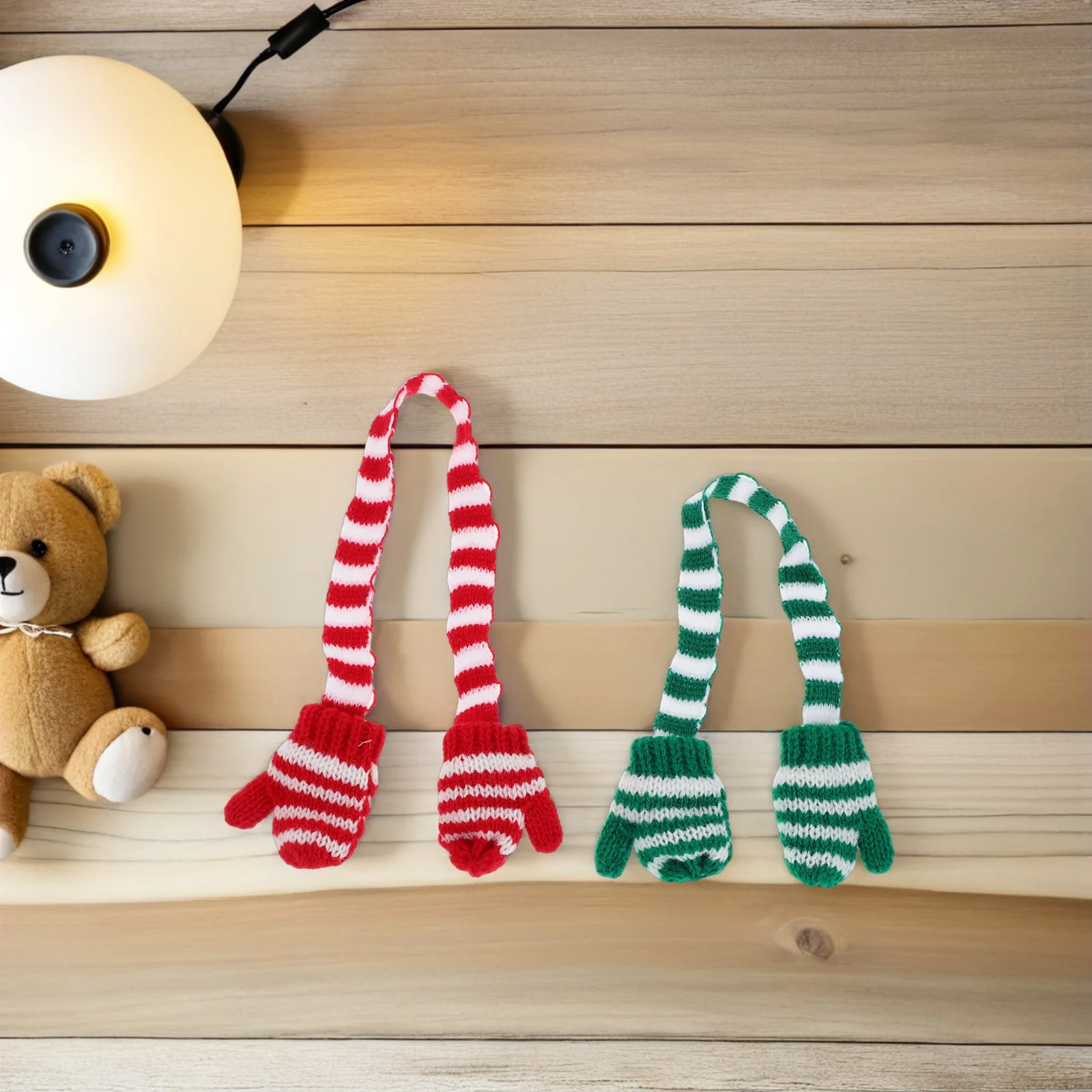 4Pcs Mini Knit Mittens Wool Yarn Soft Winter Gloves Baby Bjd Reborn Accessories Holiday Outfit Accessories Knitted Mittens
