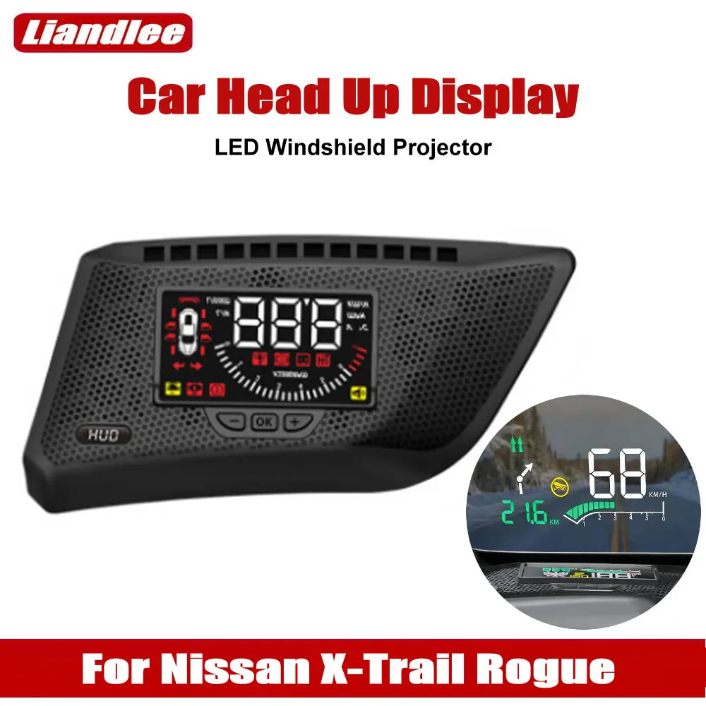 Car HUD Head Up Display For Nissan X-Trail Rogue (T32/T33) 2013-2023 Auto Headup Electronic Accessories Windshield Projector