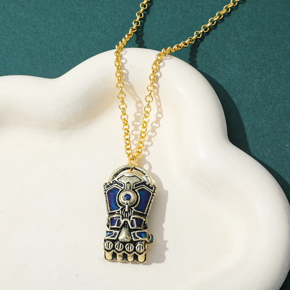 1 unidad de guantes de boxeo Arcane Jinx Vi, collar con colgante, juego Vintage, colgante con personalidad, Gargantilla, joyería de moda, regalos de Festival