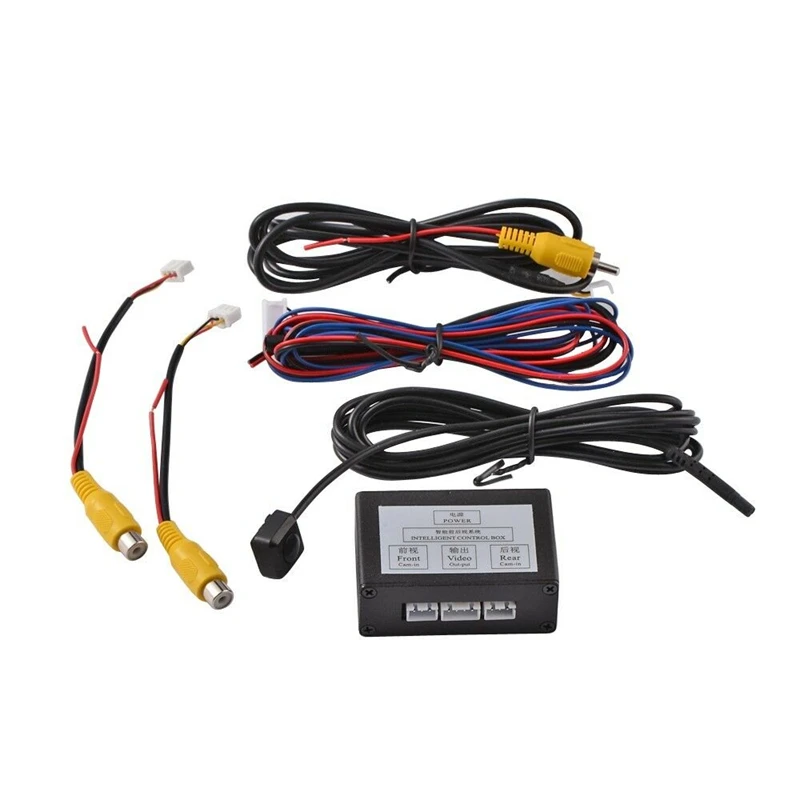 Car Parking View Camera Video Switch 2 Channel Control Box Converter Front /View Side/Rear View Camera Video Control Box