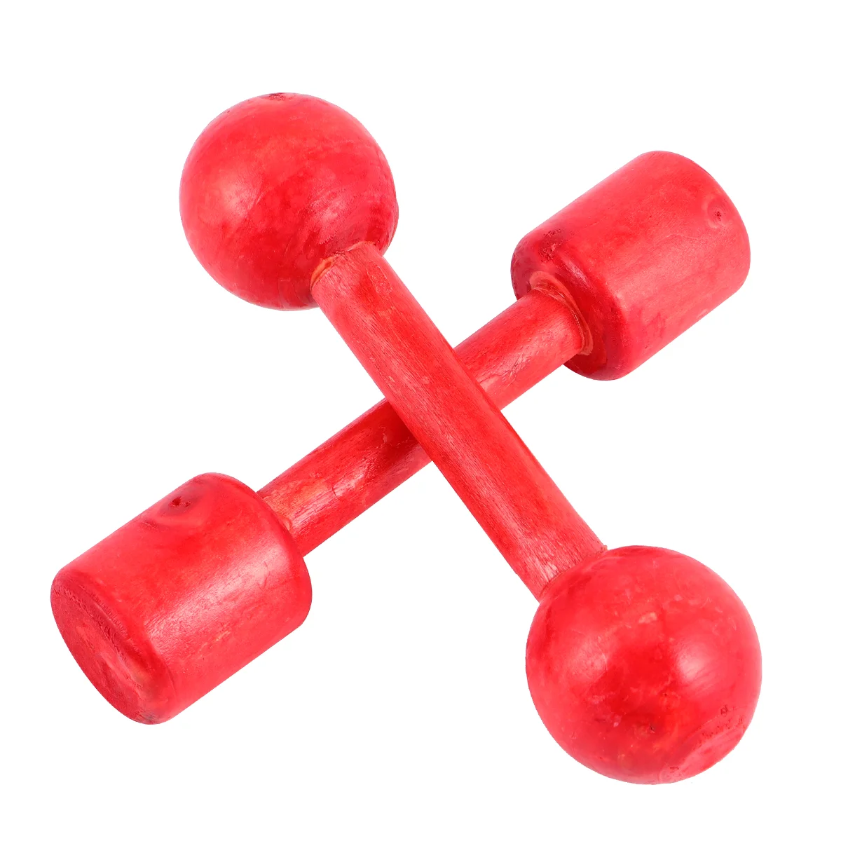 6 Pcs Toys Wooden Dumbbell Gymnastics Props for Kids Adjustable Fitness Red Exercise Child