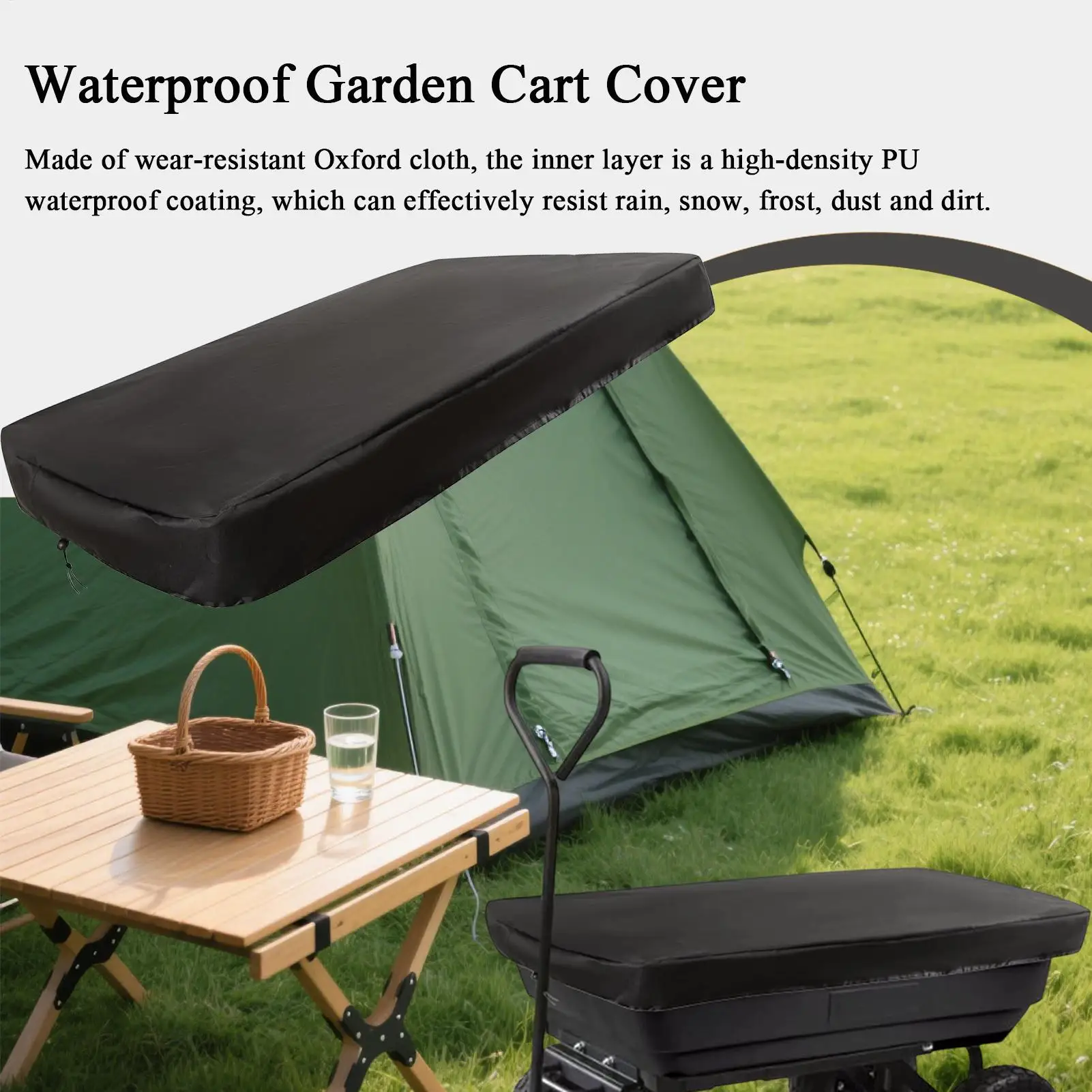 

Garden Cart Dust Cover Garden Cart Dust Rain Cover Protector Dustproof Oxford Fabric Trolley Protector Canopy For Lawn Yard