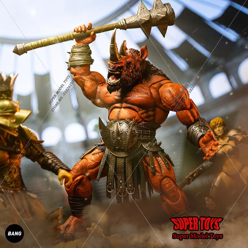 LACC Limited Edition Xesray 20cm Red Rhinoceros Greek Gladiator Glory Battle Anime Action Figure Model Toys for Fans