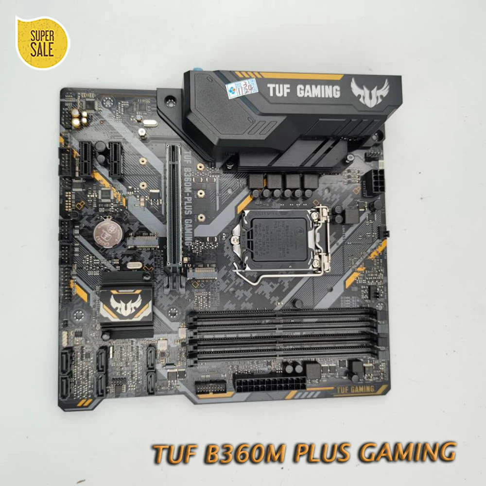 For Asus TUF B360 PLUS Gaming Desktop Motherboard LGA1151 4x DDR4 Max 64GB RAM Intel B360 chipset ATX HDMI SATA3 M2 DVI