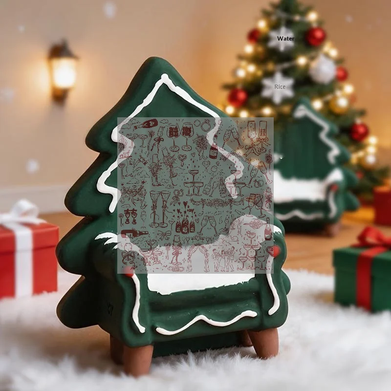 Miniature Christmas Tree-Shaped Chair Model Ornament Christmas Decoration Ornament Christmas Element Gift For Family Friends