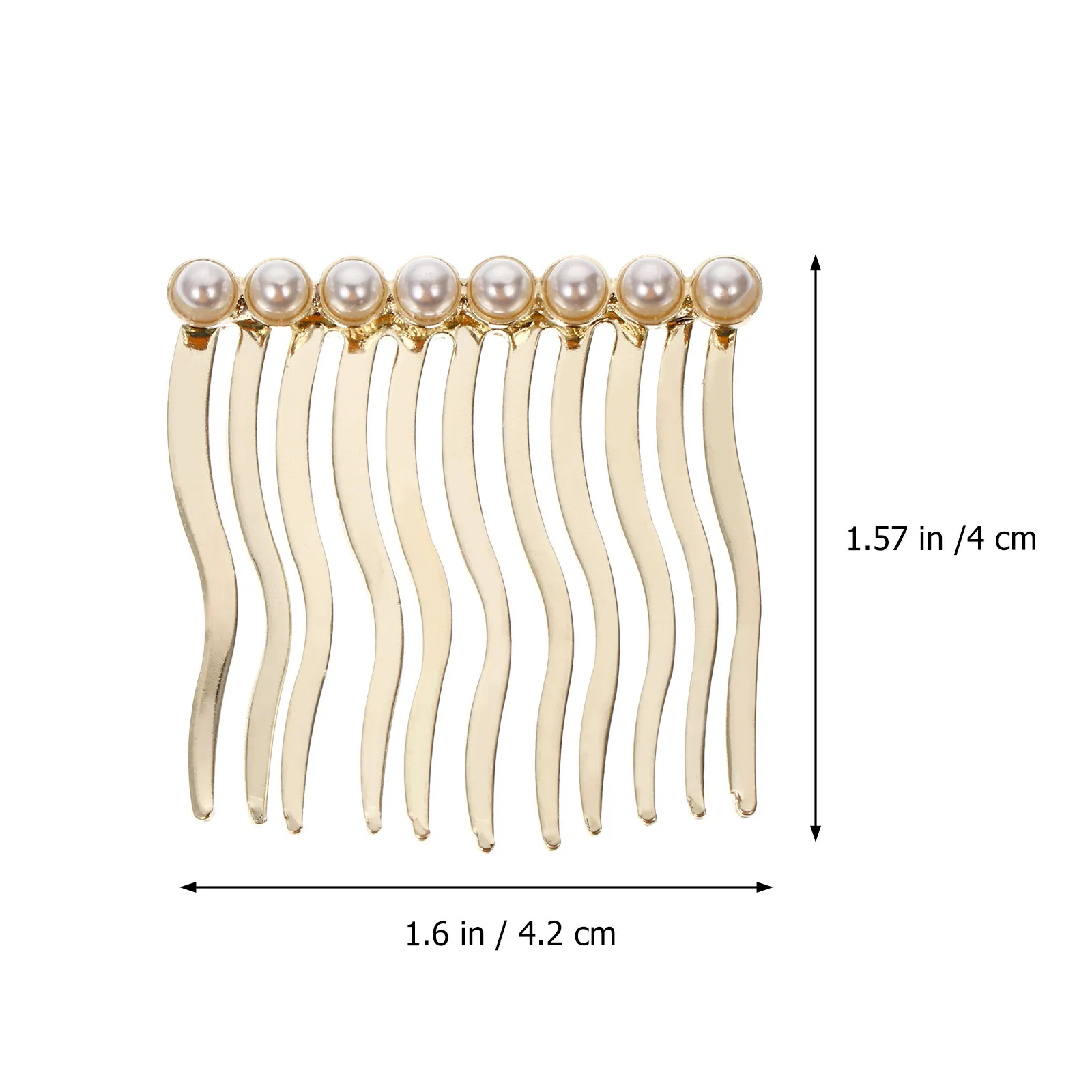 2Pcs Exquisite Alloy Hair Combs Rhinestone Pearl Accented Simple Elegant Headdress for Women Stylish Hair Accessories Set