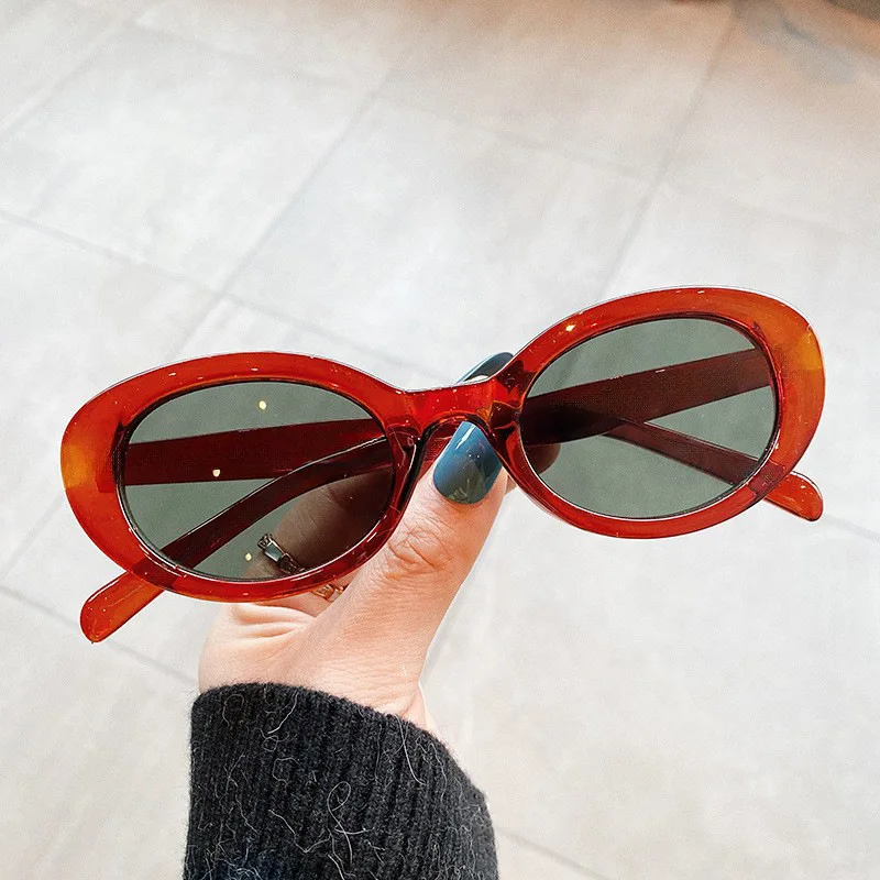 Vintage Small Oval Sunglasses for Women New Fashion Brand Gradient Elegant Eyeglasses Y2K Sun Glasses Ladies Hip Hop Shades gallery 3