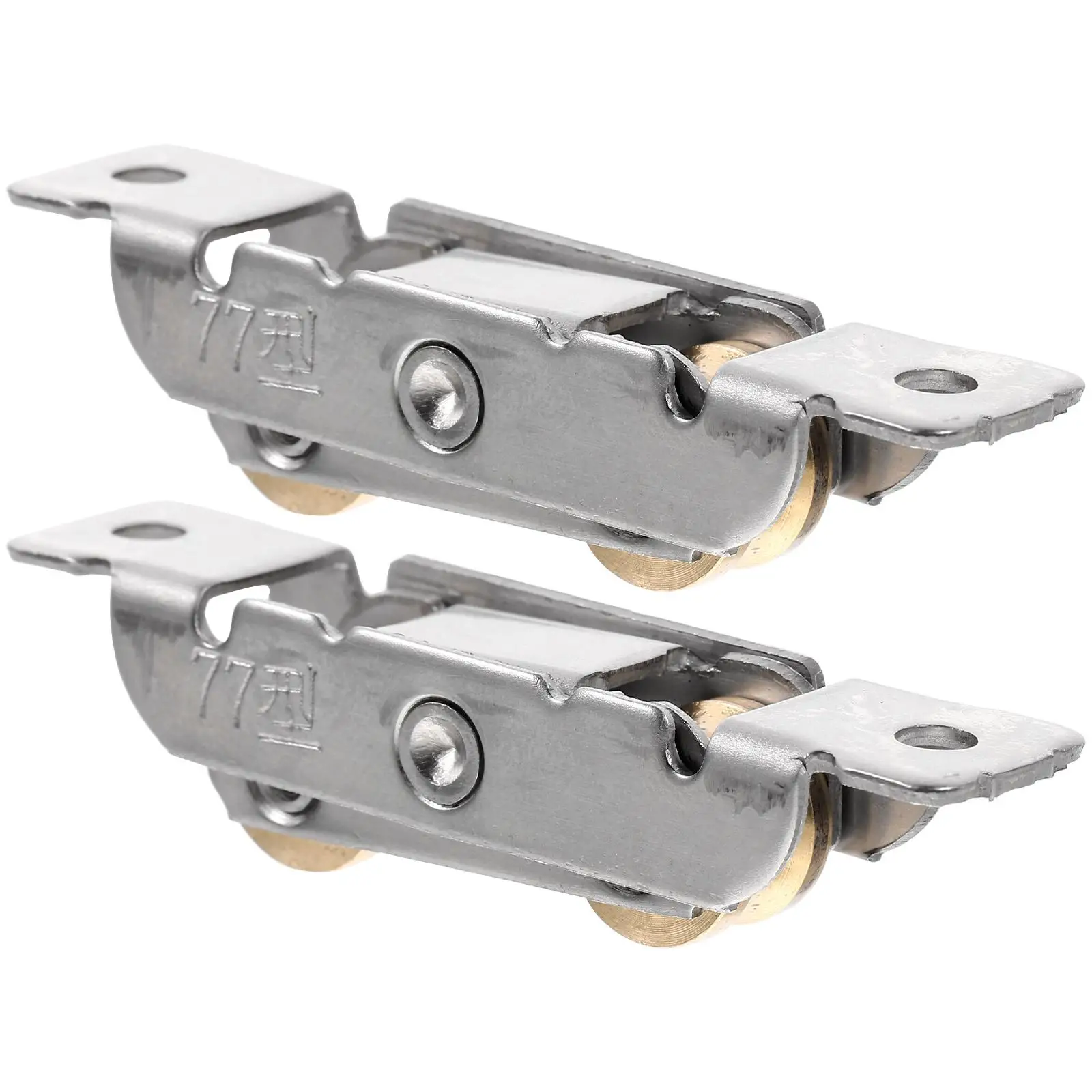 

2pcs Sliding Door Pulley Replacement Kit Stainless Steel Closet Rollers Wardrobe Track Roller Set for Smooth