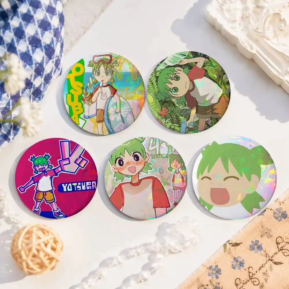 Anime Y-Yotsuba K-Koiwai  Anime Figure Pin for Boys Girls Character Brooches Creative Bag Badge Fashion Jewelry Accessories