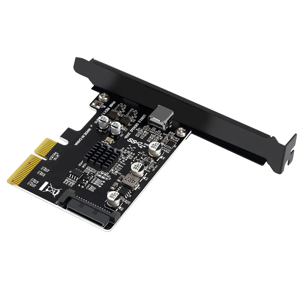 Desktop PCI-EX4/X8/X16 to Type-C USB3.2 Gen2×2 20Gbps Express Expansion Adapter Card ASM3242 Chipset for Windows 8/10/Linux