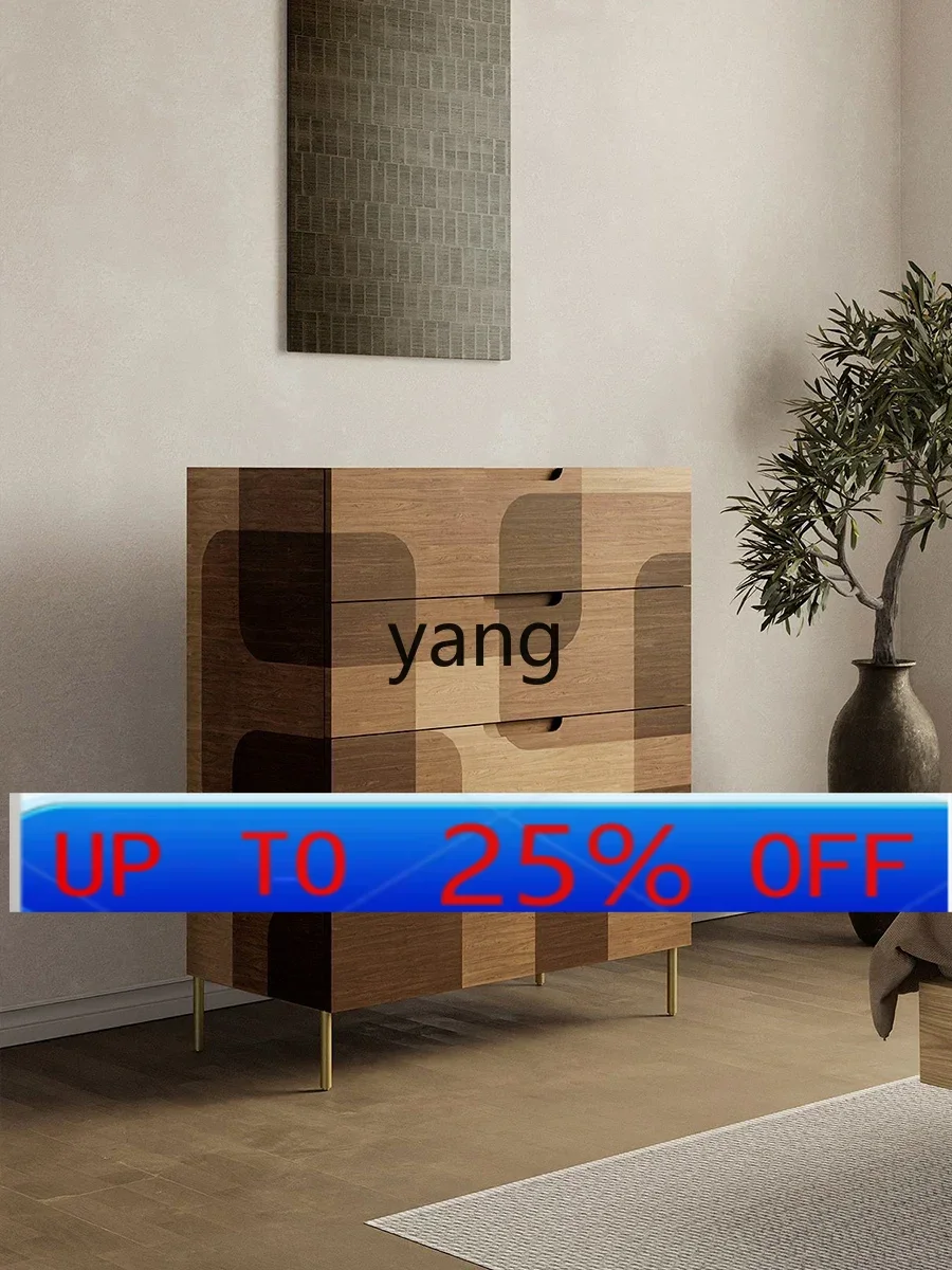 

LMM solid wood four-chest cabinet, bedroom, bedside locker, north light luxury, high-end living room storage cabinet