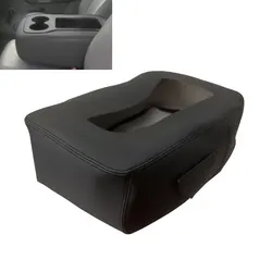 Car Center Armrest Console Box Jump Seat Microfiber Leather Cover Trim For Chevrolet Silverado Tahoe GMC Sierra 2007 - 2012 2013