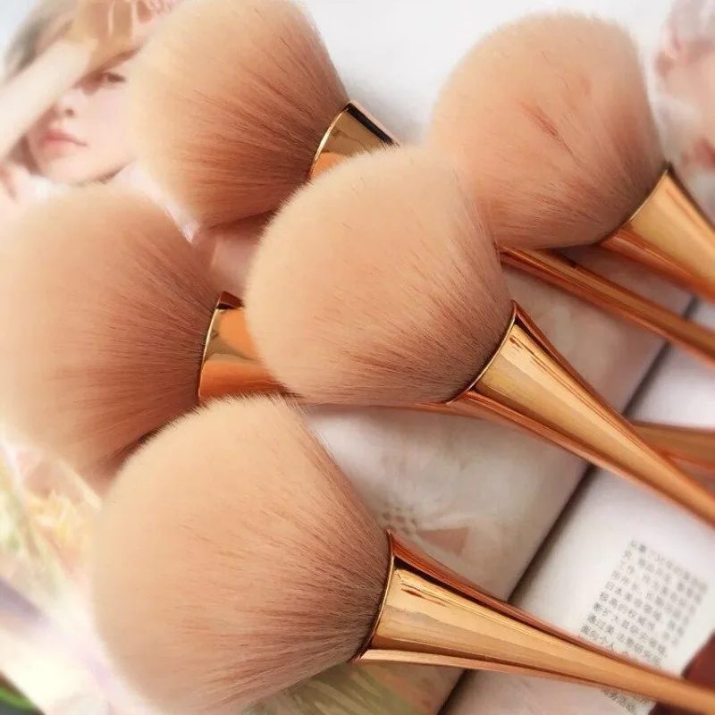 Rose Gold Powder Blush Brush Professional Make Up Brush Large Cosmetic Face Cont Cosmetic Face Cont Brocha Colorete Make Up Tool