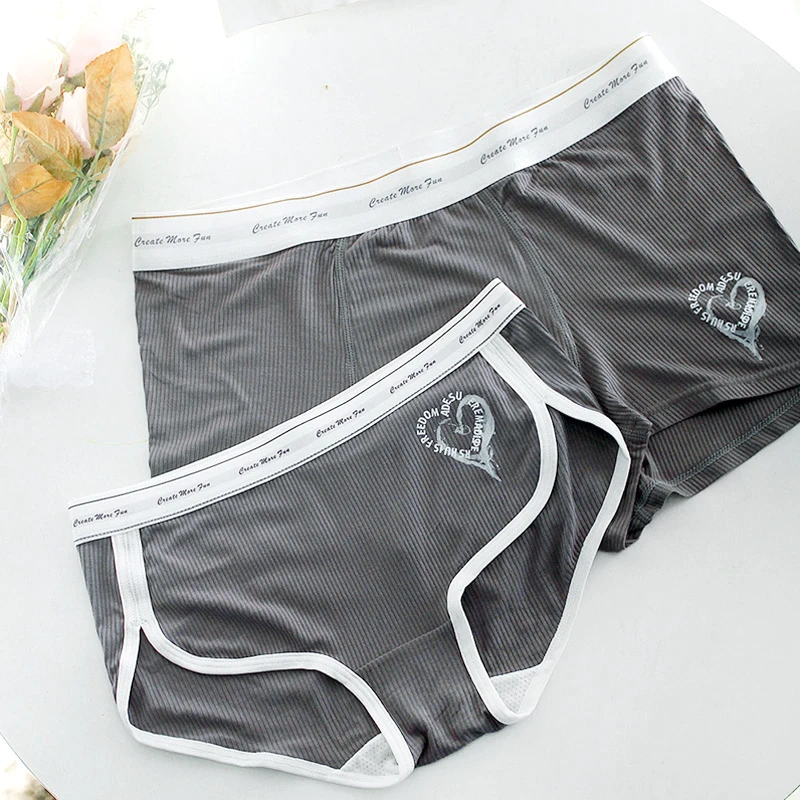 Sports Couple Underwear Sexy Couple Panties Women Panties Briefs Men Boxer Shorts Lingerie Modal Antibacterial Lover Underpants