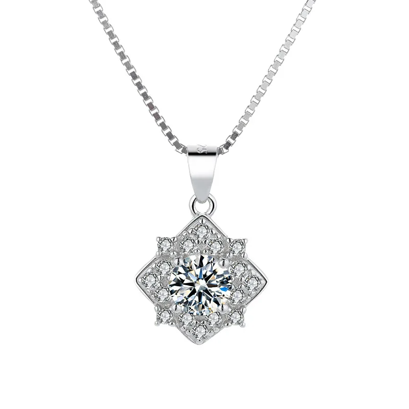 

Оптовая продажа S925 посеребренный бриллиантовый кулон женское модное ожерелье