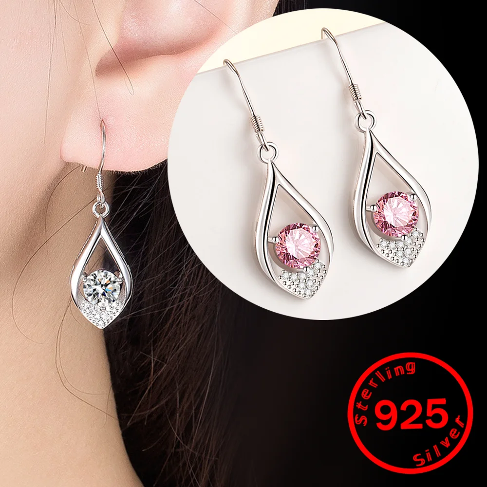 

High-End Design Cute Casual Decoration For Girlfriend 925 Sterling Silver 1-2 Carat Moissanite Water Drop Earrings