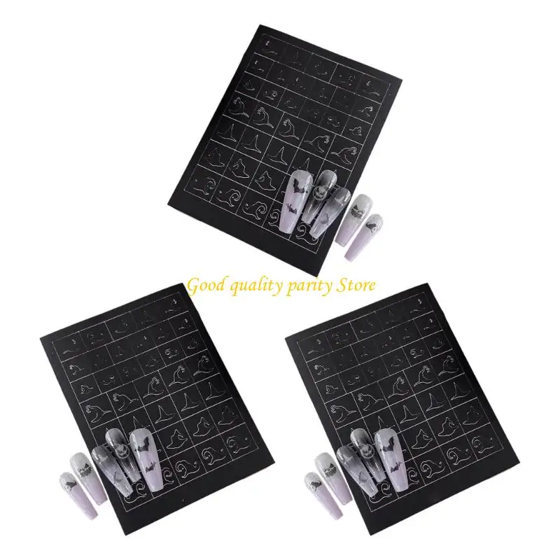 

M4YA Хэллоуин наклейки для ногтей Жуткий скелет наклейки для ногтей для любителей вечеринок Простота в использовании