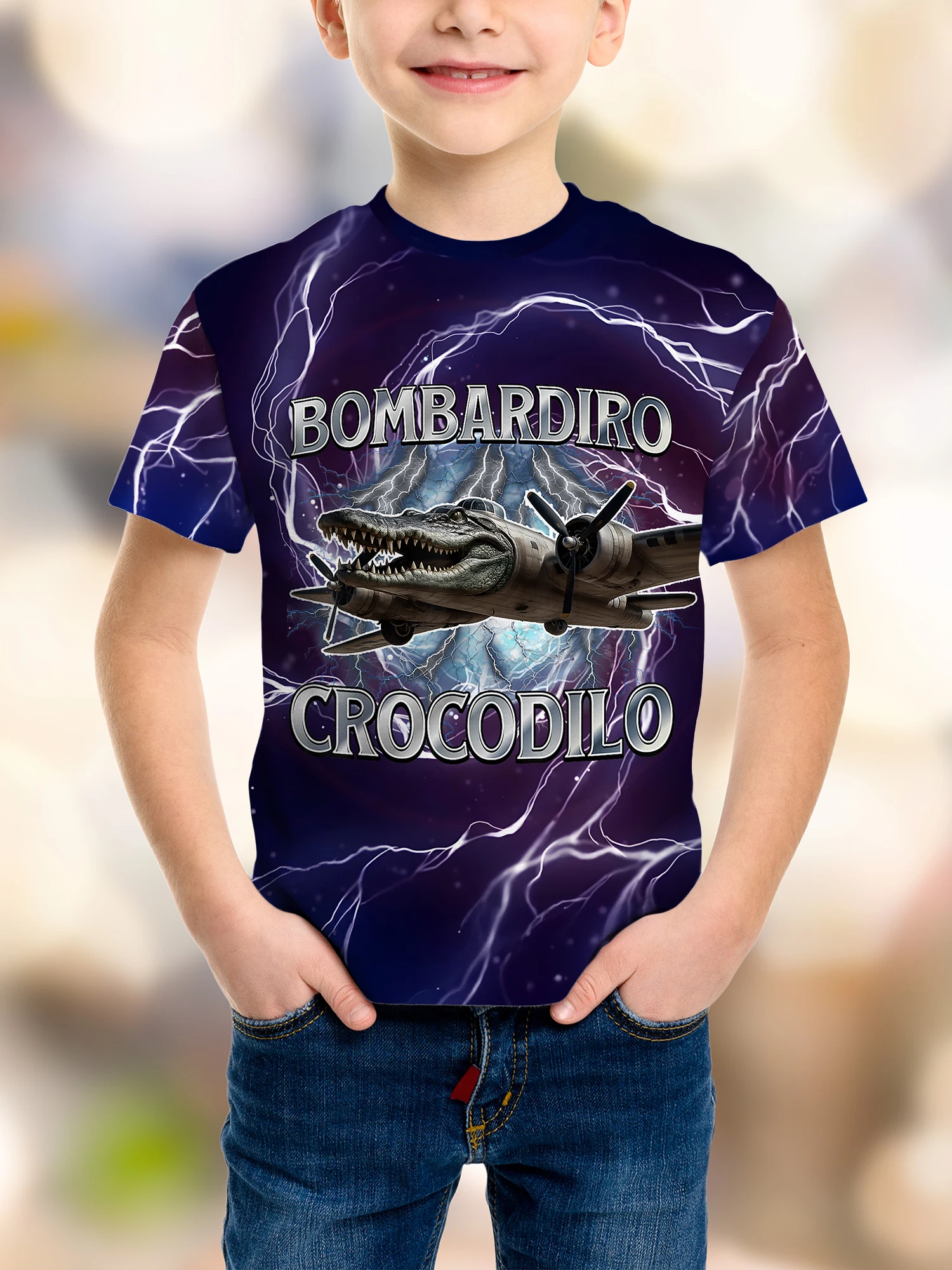 Mode Jongens T-shirt Kleding TUNG TUNG SAHUR Italiaanse Brainrot 3D Cartoon Print Man T-shirt kinderen Sport Ademende Kleding