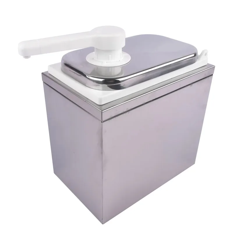 2L stainless steel sauce pump dispenser, restaurant and hotel service equipment, extrusion condiment dispensing container pump