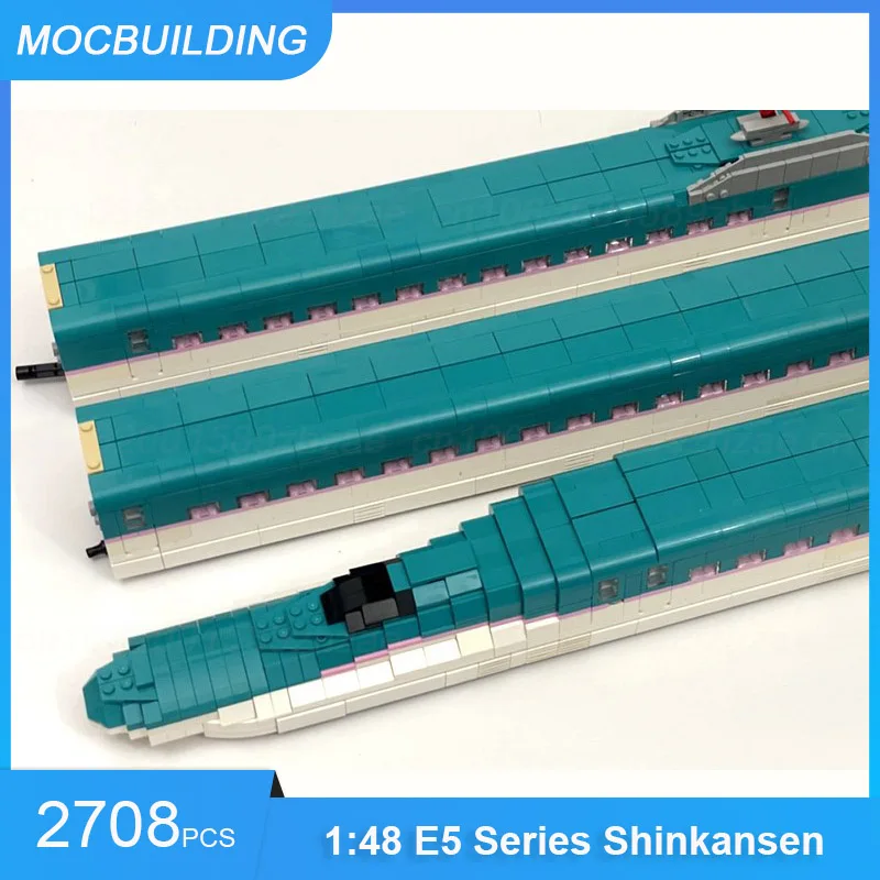 MOC Building Blocks 1:48 E5 Series Shinkansen & Chesapeake and Ohio M1 Steam Turbine Electric Locomotive Assemble Bricks Toys