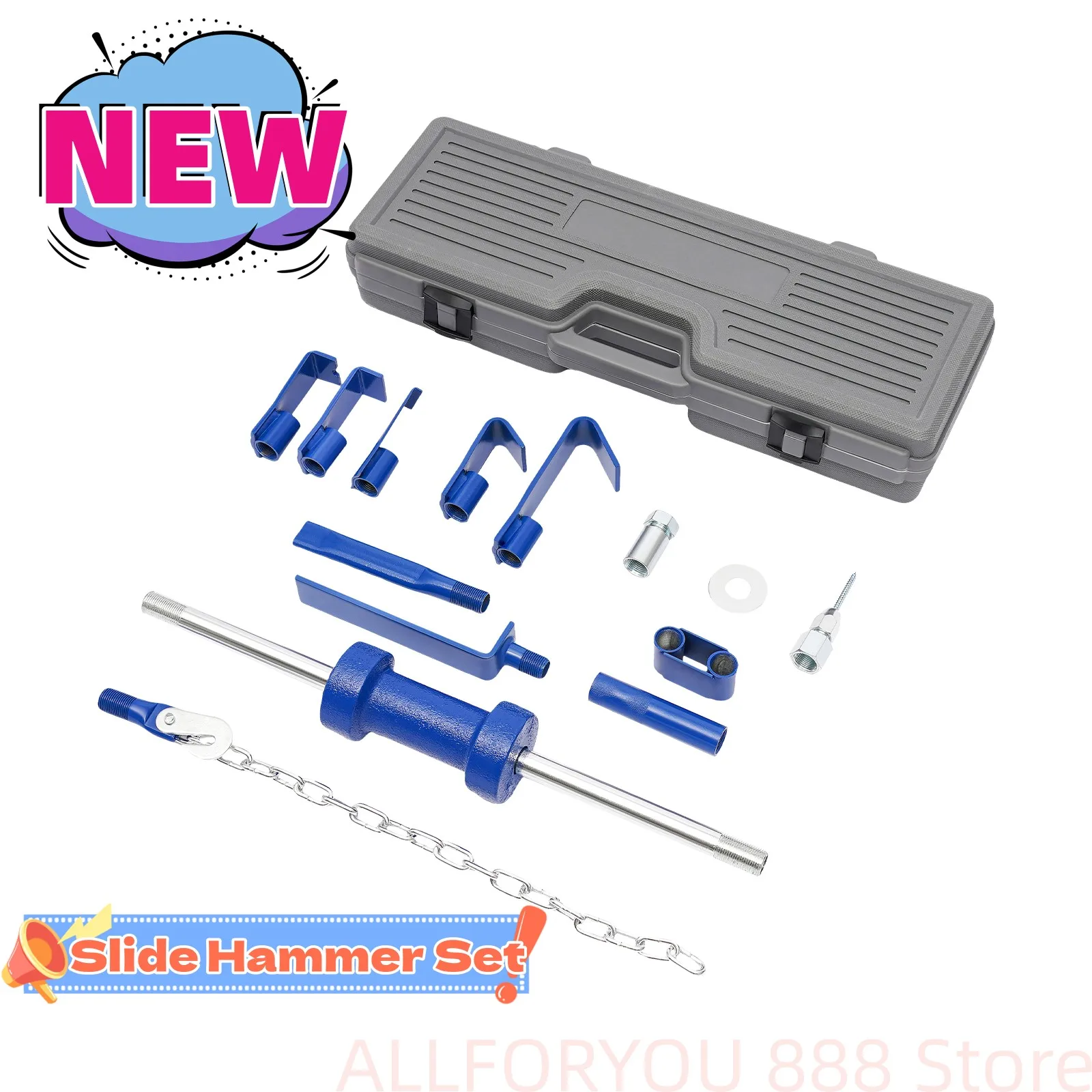 Slide Hammer Set With Toolbox Car Body Notch Repair Tool Suitable For Homes And Motor Vehicles Maintenance Shops