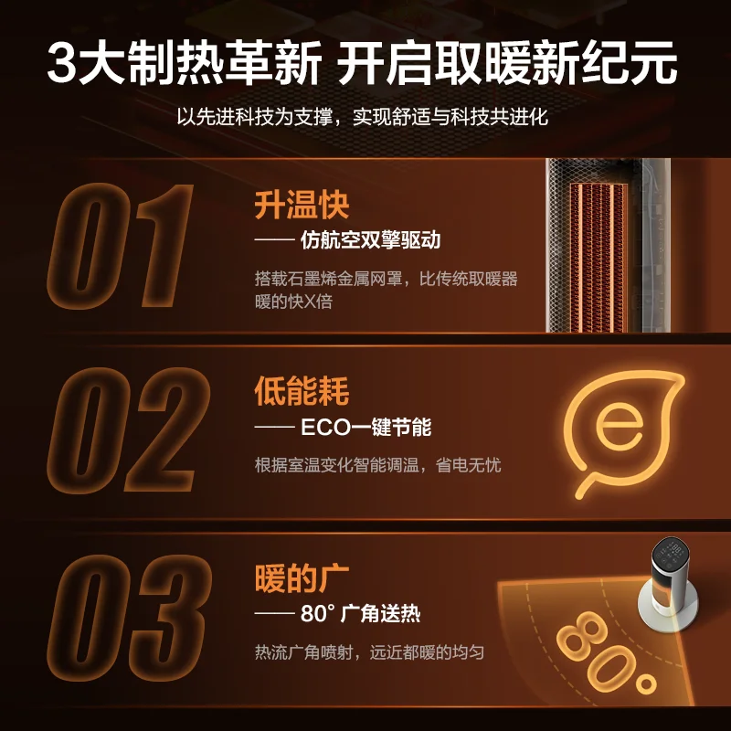 Gree heater heater household energy-saving electric heating fan small quick heating desktop foot heater gas