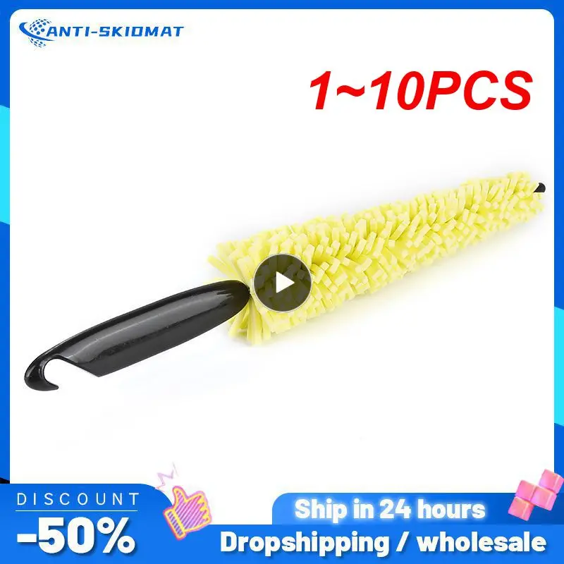 

1~10PCS Car Wheel Brush Tire Cleaning Brush Tool Car Rim Scrubber Cleaner Duster Handle Motorcycle Truck Wheel Car Grooming