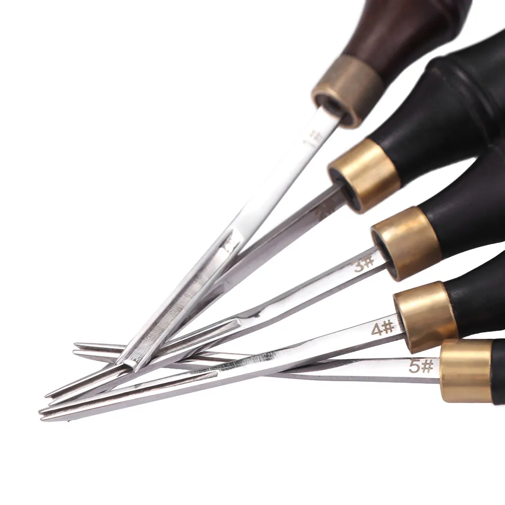 Professional Leather Edge Bevelers Functional Portable Wide Mouth Skiving Tool Wooden Handle Leather Edge Beveler Belt Makers