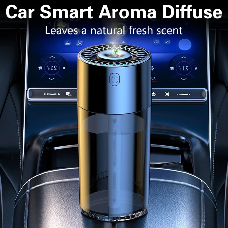 車の香水ディフューザー加湿器自動空気清浄機芳香剤 LED ライト付き車ホームオフィスアロマアロマディフューザー