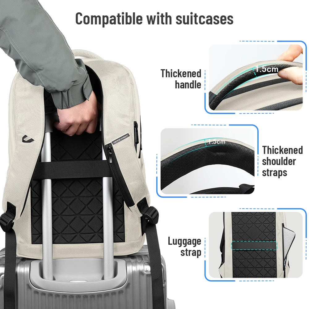 Obrázek 3: HK water-repellent commuter podnikání batoh 17-inch large-capacity muži notebook batoh vysoká kvalita lehoučké elita batoh